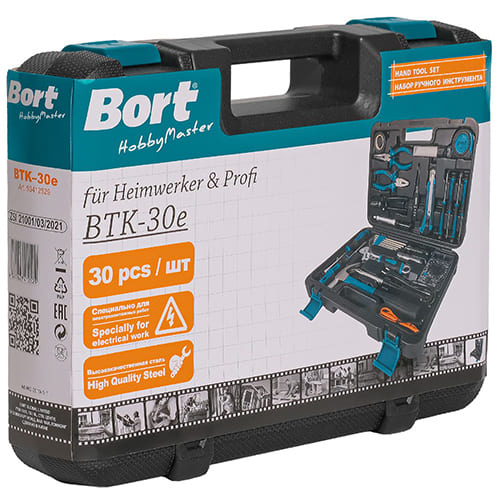 Универсальный набор инструментов Bort BTK-30E (30 предметов)