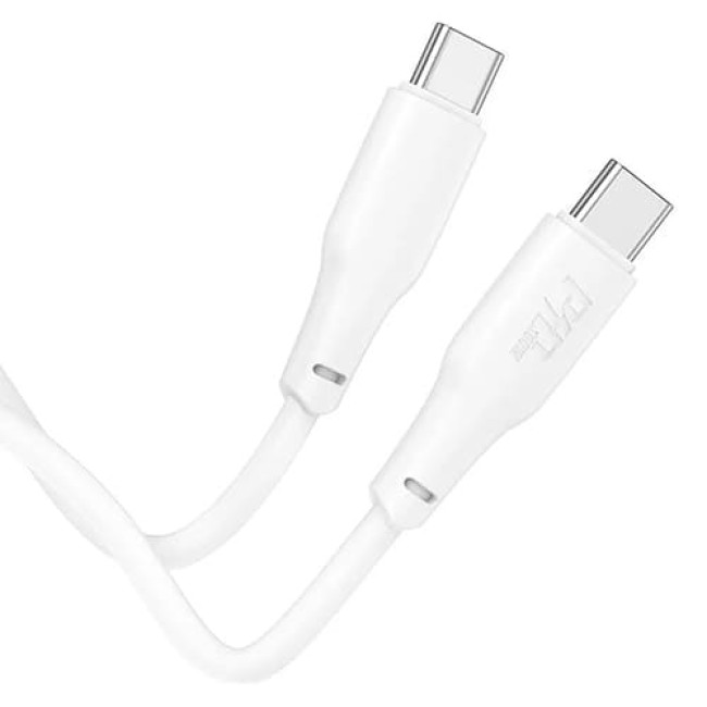 USB кабель Hoco X93 Type-C to Type-C 240W, длина 2 метра (Белый)