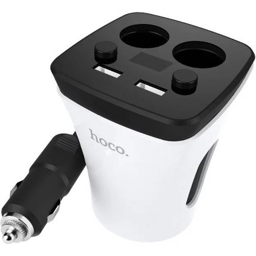Автомобильное зарядное устройство Hoco Z11 2 АЗУ + 2 USB (Белый)