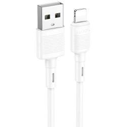 USB кабель Hoco X83 Victory Lightning, длина 1 метр (Белый) - фото