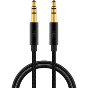 Аудио-кабель AUX ZMI Audio Cable 3.5mm, длина 1,0 метр (Черный) - фото