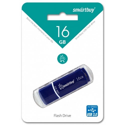 USB Флеш 16GB SmartBuy Crown 16GB (SB16GBCRW-Bl) USB 3.0 (синий)