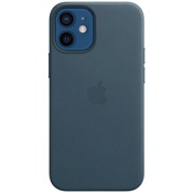 Чехол для iPhone 12 mini Apple Leather Case with MagSafe (MHK83ZE/A) балтийский синий - фото