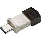 USB Флеш 32GB Transcend JetFlash 890 OTG USB 3.1 + Type-C (Серебристый) - фото