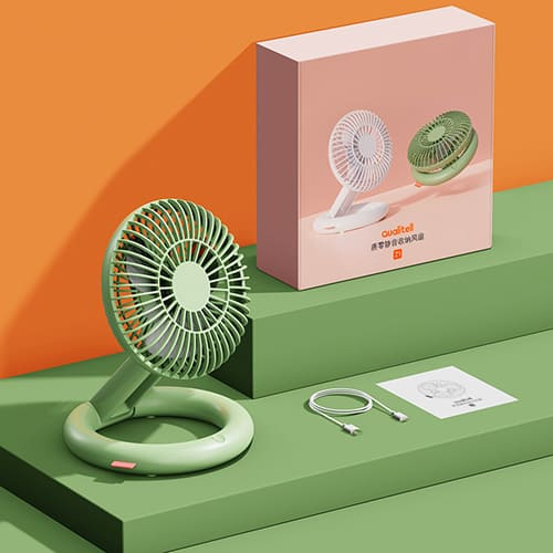 Настольный вентилятор Qualitell Zero Silent Storage Fan (Зеленый)