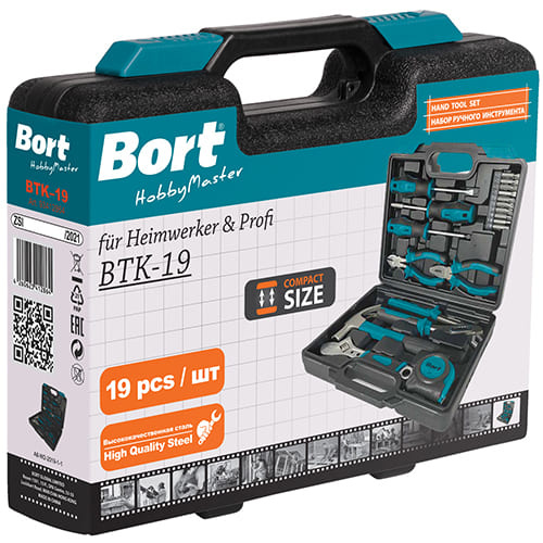 Универсальный набор инструментов Bort BTK-19 (19 предметов)