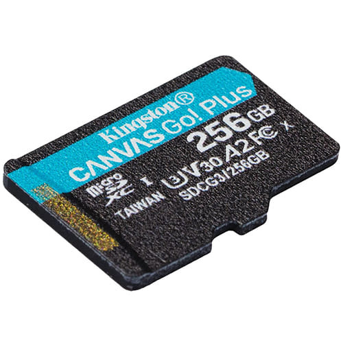 Карта памяти Kingston Canvas GO! Plus microSDXC  256 ГБ (SDCG3/256GB) + SD адаптер