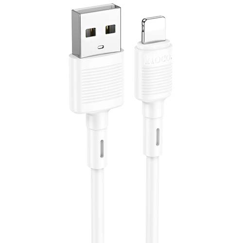 USB кабель Hoco X83 Victory Lightning, длина 1 метр (Белый)