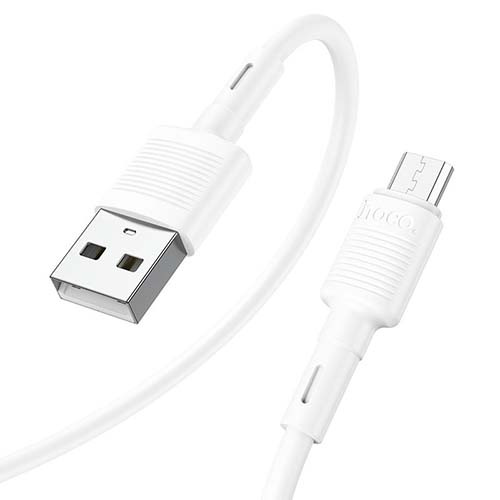 USB кабель Hoco X83 Victory MicroUSB, длина 1 метр (Белый)