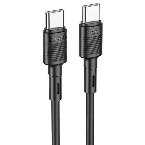 USB кабель Hoco X83 Victory Type-C + Type-C 60W, длина 1 метр (Черный)