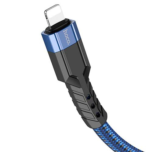 USB кабель Hoco U110 Lightning, длина 1,2 метра (Синий)