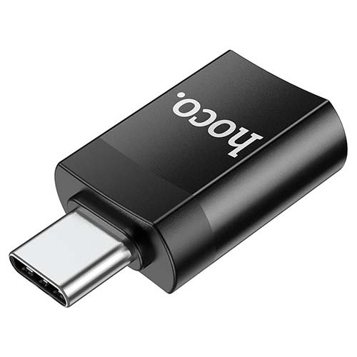Адаптер OTG Type-C - USB Hoco UA17 (Черный) - фото4
