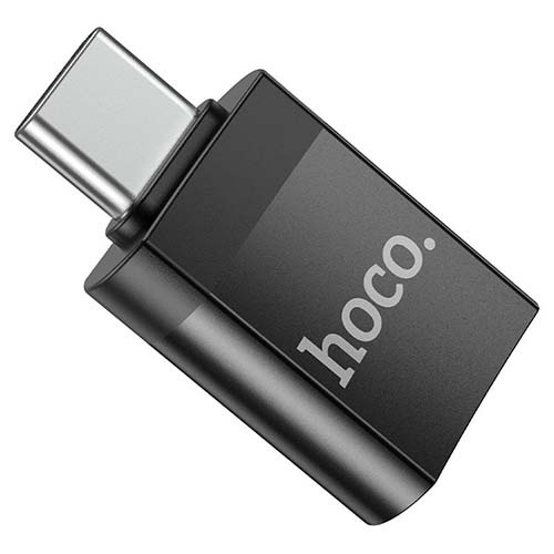 Адаптер OTG Type-C - USB Hoco UA17 (Черный)
