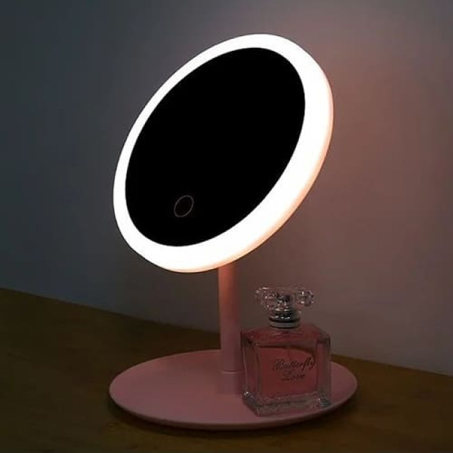 Зеркало для макияжа с подсветкой DOCO Daylight Pro HZJ001 (Розовый)