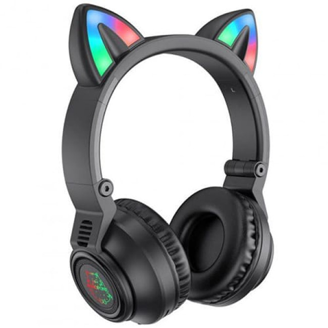Наушники Borofone BO18 Cat Ear (Черный)