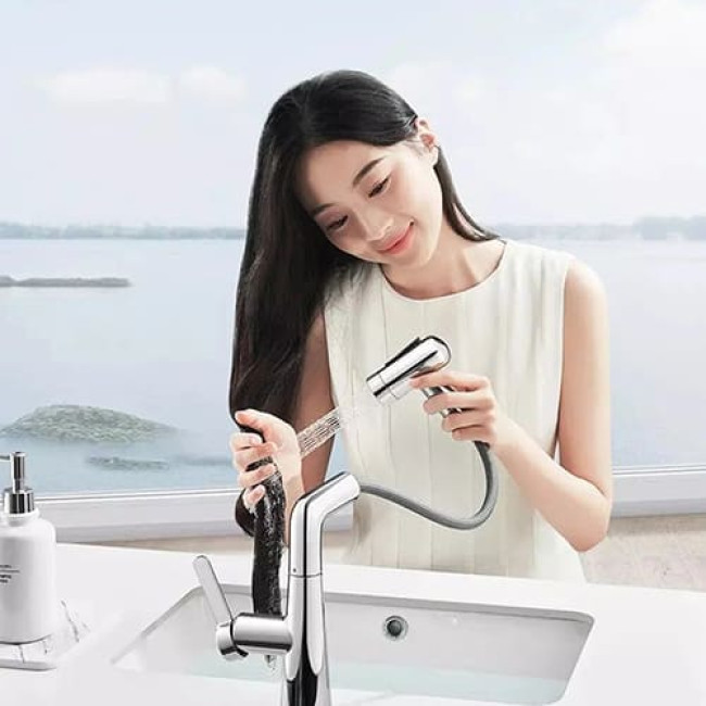 Смеситель для раковины Xiaomi Mijia Pull-out Basin Faucet S1 MJCLSMPLT01DB - фото6