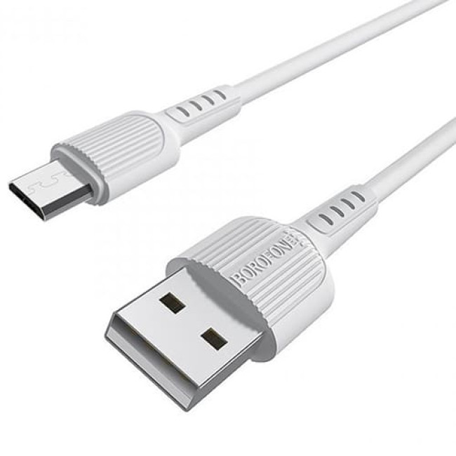 USB кабель Borofone BX16 MicroUSB, длина 1 метр (Белый)
