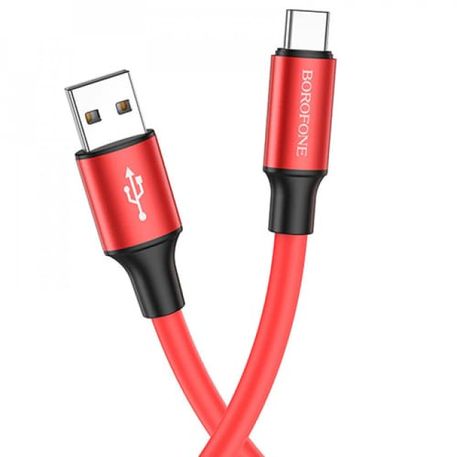 USB кабель Borofone BX82 Bountiful Type-C длина 1 метр (Красный)
