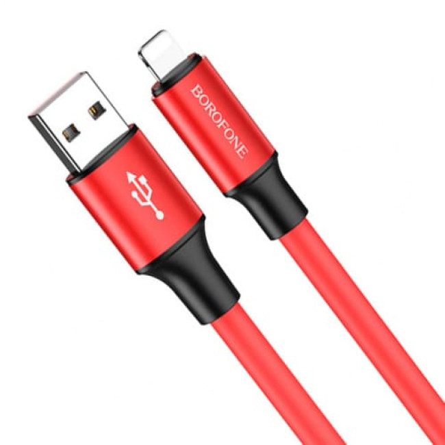 USB кабель Borofone BX82 Bountiful Lightning длина 1 метр (Красный)