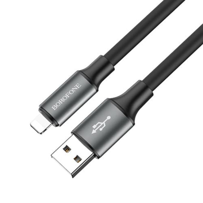 USB кабель Borofone BX82 Bountiful Lightning длина 1 метр (Черный)