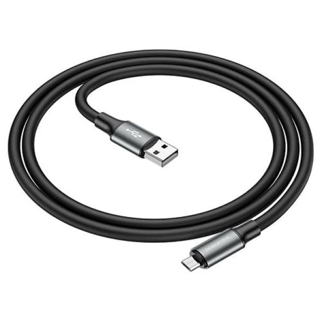 USB кабель Borofone BX82 Bountiful MicroUSB длина 1 метр (Черный)