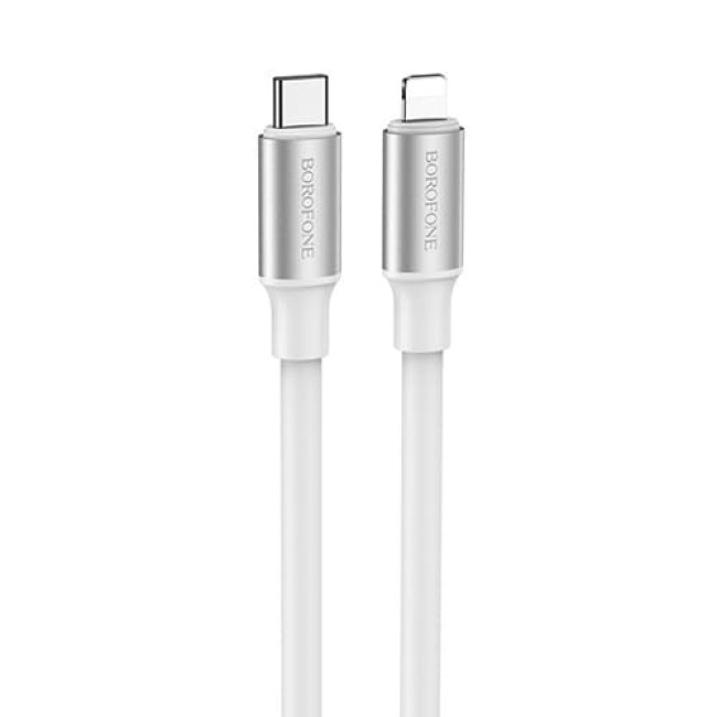USB кабель Borofone BX82 Bountiful PD Type-C+ Lighting длина 1 метр (Белый)