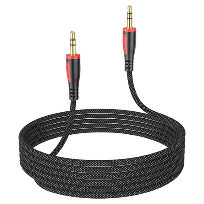 Аудио-кабель AUX Borofone BL14, длина 2 метра (Чёрный) - фото3