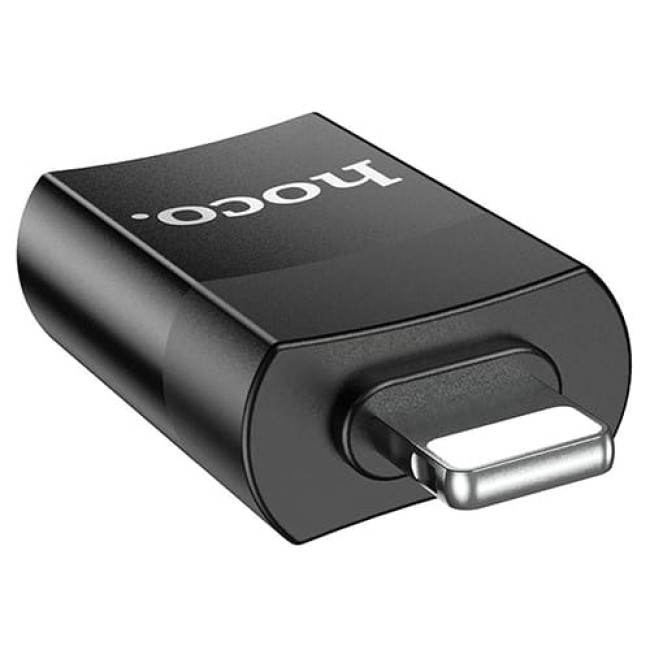 Адаптер OTG Lightning - USB Hoco UA17 (Черный) 