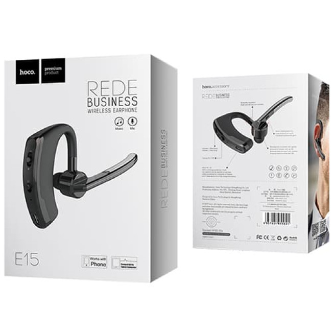 Bluetooth гарнитура Hoco E15 Rede Business (Черная)