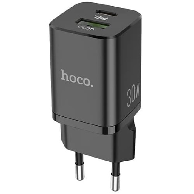 Зарядное устройство Hoco N13 Type-C PD30W QC3.0 + кабель Type-C - Type-C (Черный) - фото4
