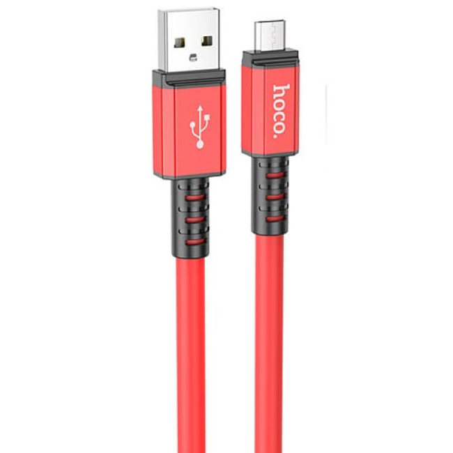USB кабель Hoco X85 Strength MicroUSB, длина 1 метр (Красный) - фото3