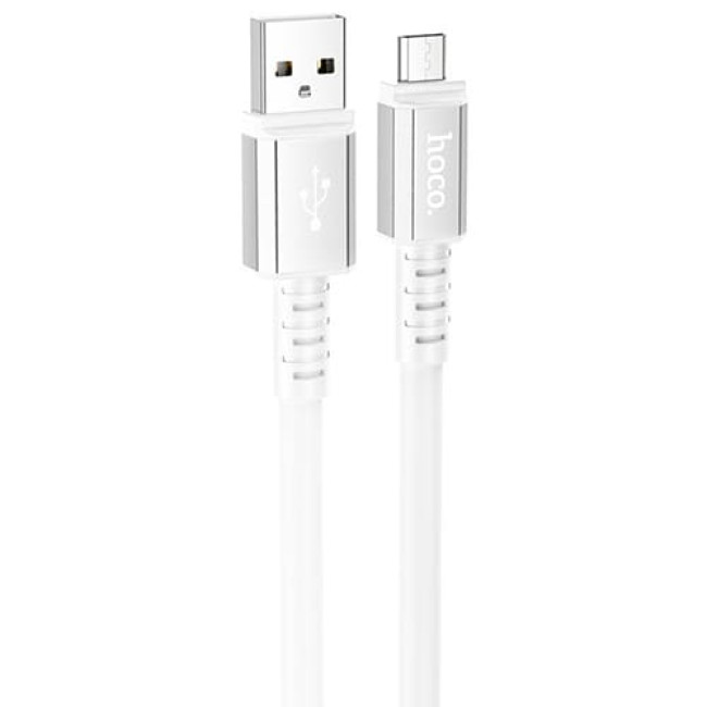 USB кабель Hoco X85 Strength MicroUSB, длина 1 метр (Белый)