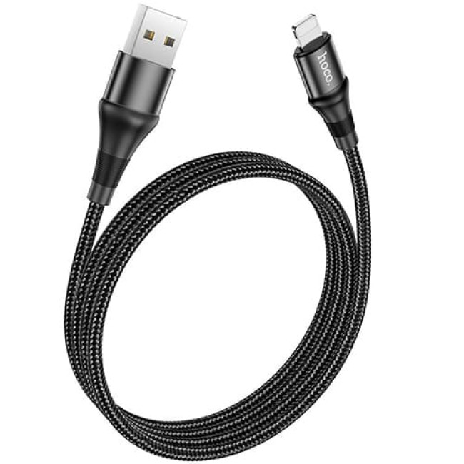 USB кабель Hoco X50 Excellent Lightning, длина 1 метр (Черный)