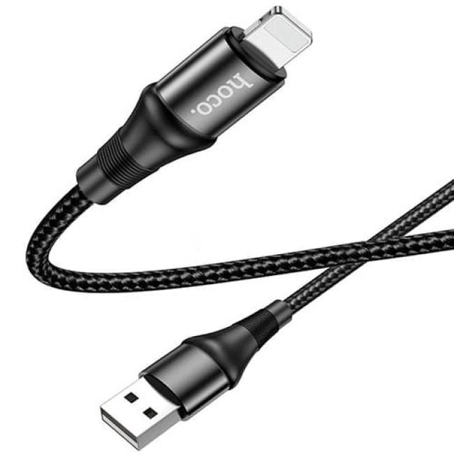 USB кабель Hoco X50 Excellent Lightning, длина 1 метр (Черный)