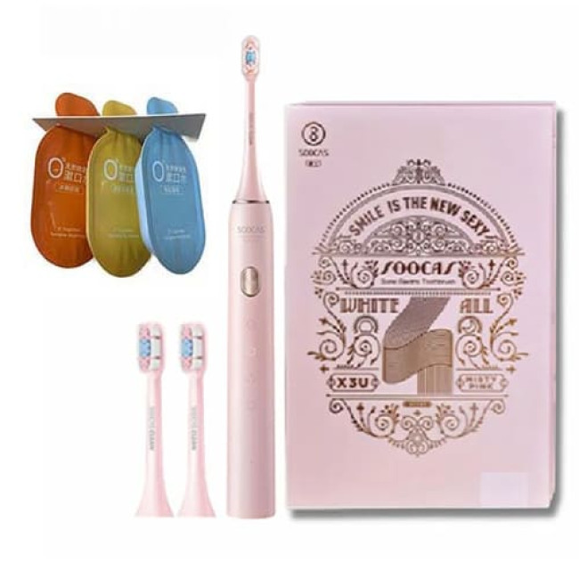 Электрическая зубная щетка Soocas X3U Limited Edition + гель для полости рта (Розовый) 