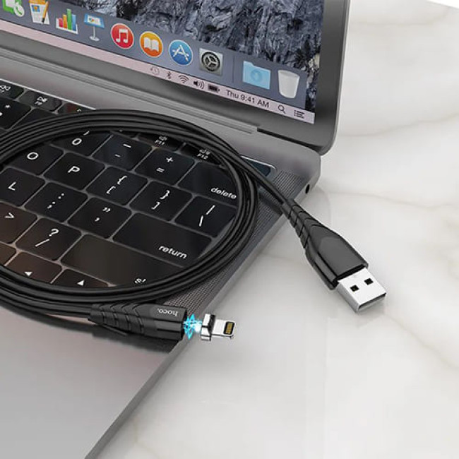 USB кабель Hoco X63 Racer Lightning, длина 1 метр (Черный)