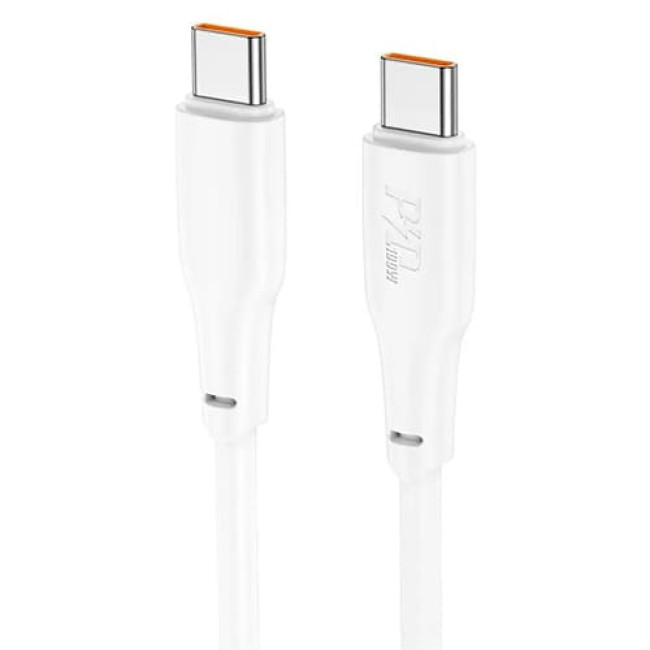 USB кабель Hoco X93 Type-C to Type-C 240W, длина 2 метра (Белый) - фото