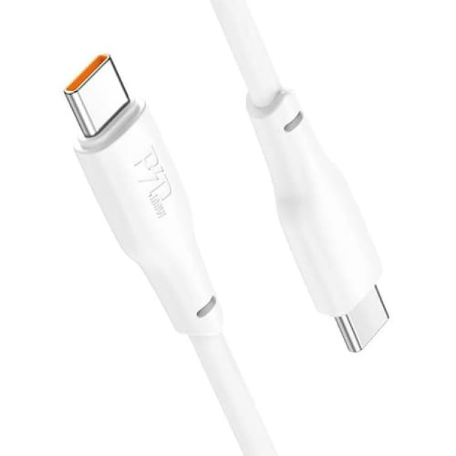 USB кабель Hoco X93 Type-C to Type-C 240W, длина 2 метра (Белый) - фото2