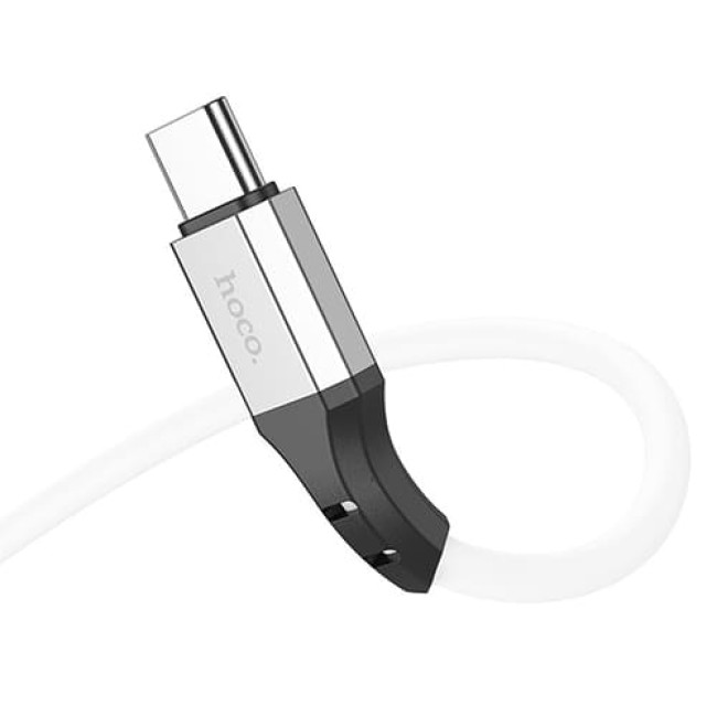 USB кабель Hoco X86 Spear Type-C to Type-C 60W, длина 1 метр (Белый)