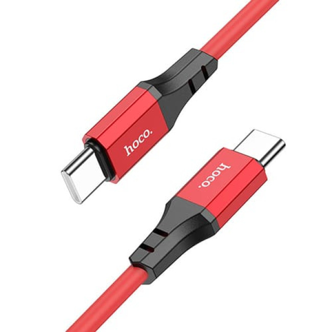 USB кабель Hoco X86 Spear Type-C to Type-C 60W, длина 1 метр (Красный)