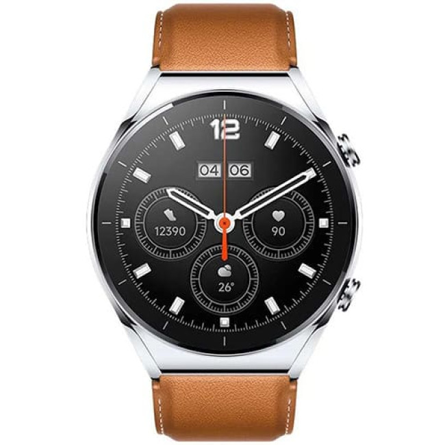Умные часы Xiaomi Watch S1 (Серебристый/коричневый) (международная версия)  - фото2