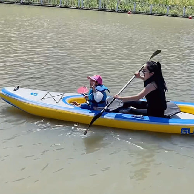 Байдарка GUETIO GT380KAY Inflatable Double Seat Adventuring Kayak  - фото7