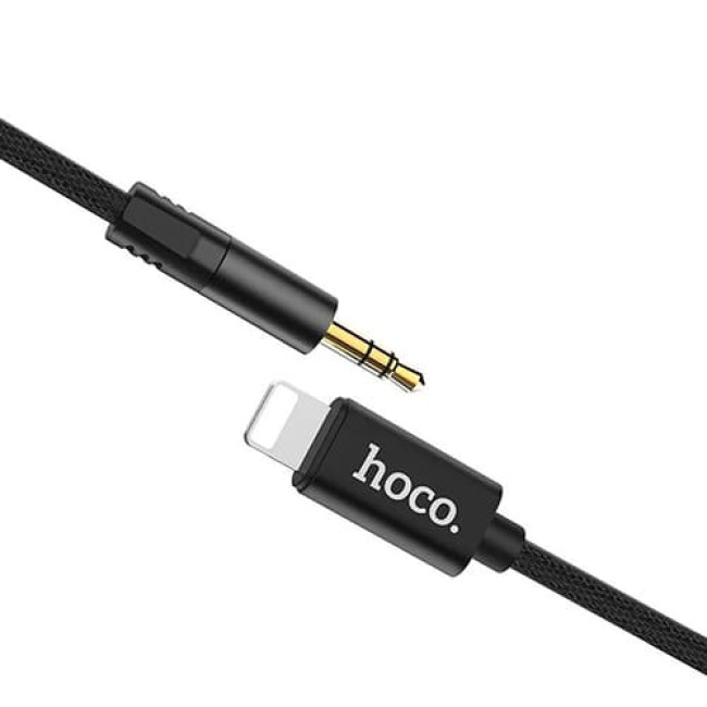 Аудио-кабель AUX c Lightning на 3.5mm Hoco UPA13 Черный - фото3