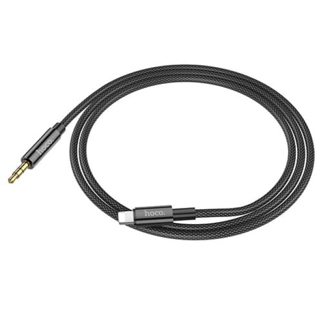 Аудио-кабель AUX c Lightning на 3.5mm Hoco UPA19 Черный