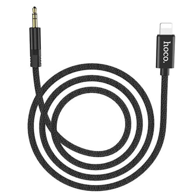 Аудио-кабель AUX c Lightning на 3.5mm Hoco UPA13 Черный - фото4