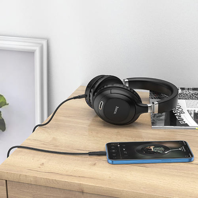 Аудио-кабель AUX c Lightning на 3.5mm Hoco UPA18 Черный - фото5