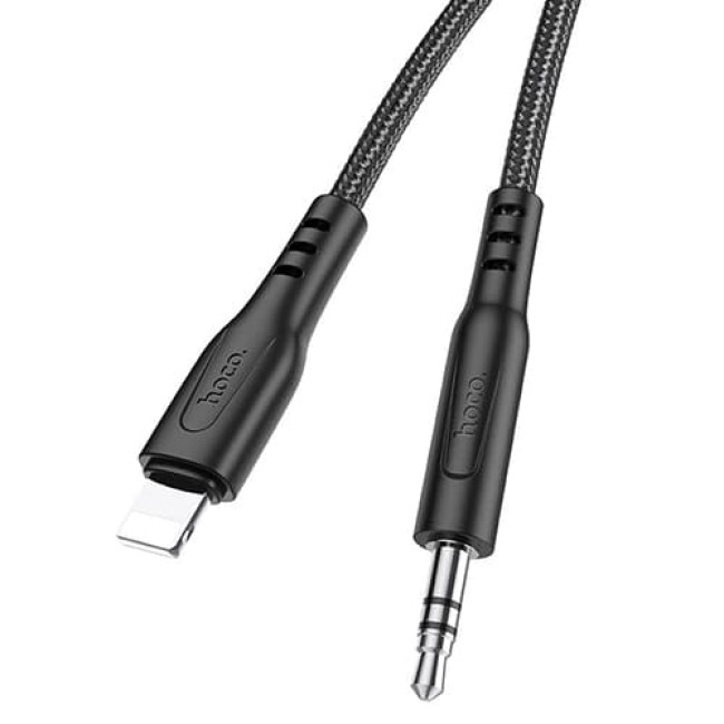 Аудио-кабель AUX c Lightning на 3.5mm Hoco UPA18 Черный - фото2