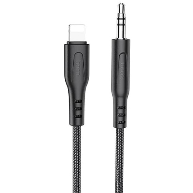 Аудио-кабель AUX c Lightning на 3.5mm Hoco UPA18 Черный - фото3