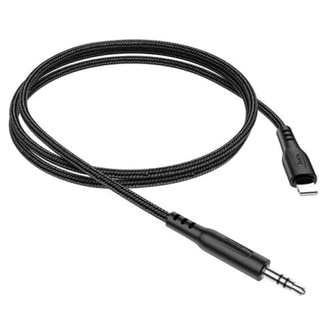 Аудио-кабель AUX c Lightning на 3.5mm Hoco UPA18 Черный - фото4