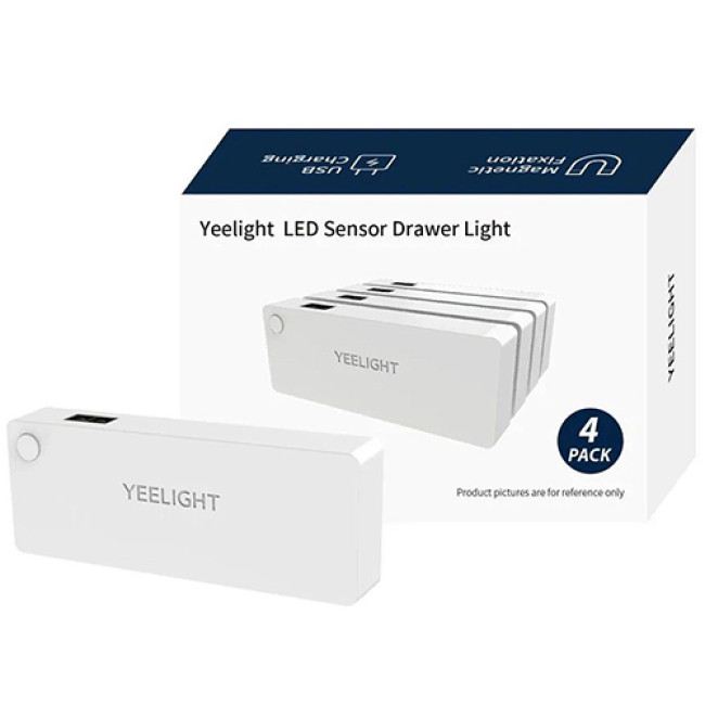 Беспроводной светильник для мебели Yeelight Sensor Drawer Light YLCTD001 4 шт. (Глобальная версия) Белый - фото